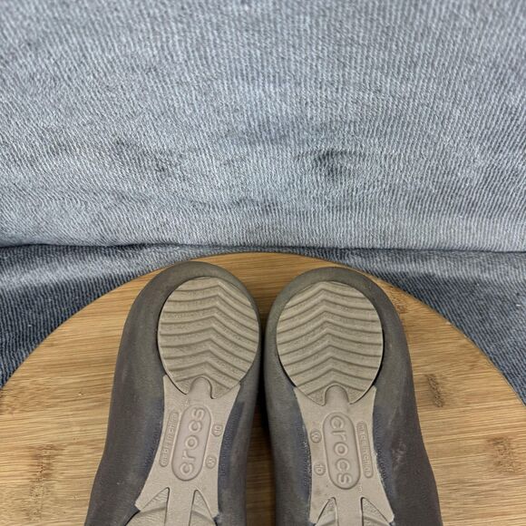 Crocs Shoes Womens Size 10 Brown Flats Ballet Slip-On Comfort Lightweight Casual - Picture 9 of 10